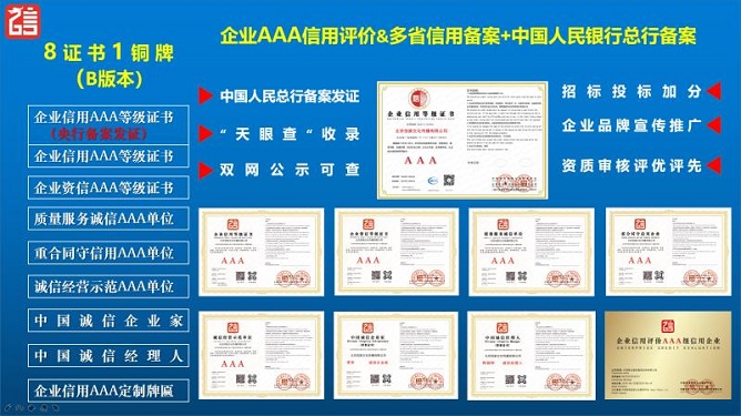 企业信用等级证书