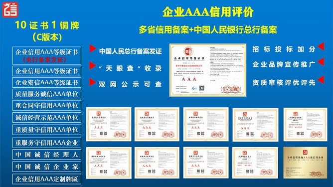 企业信用等级证书
